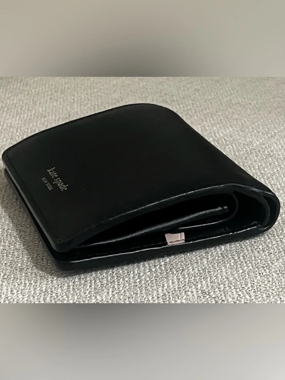 Kate Spade Black Leather Compact Wallet